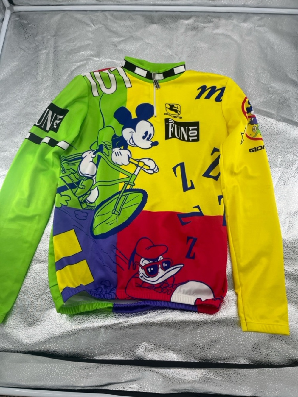 Giordana Vintage Disney Mickey Mouse&Donald Duck Long Sleeves Cycling Size M